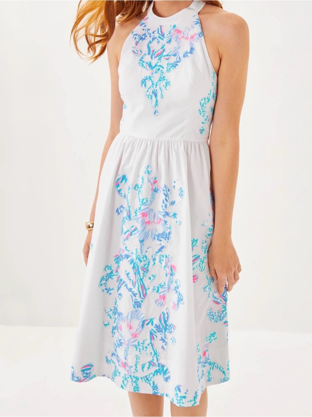 NWT Lilly Pulitzer 16 Gianne Dress - Resort White Appliqué Layout sz 16 ✨💲328
